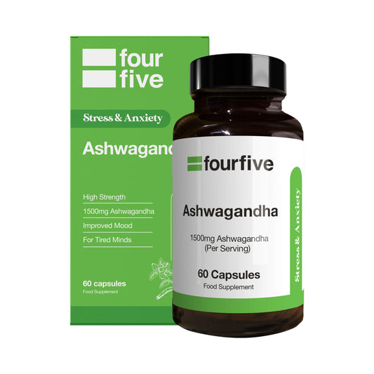 Fourfive Ashwagandha 1500mg  60 Capsules for Stress, Anxiety & Mood.