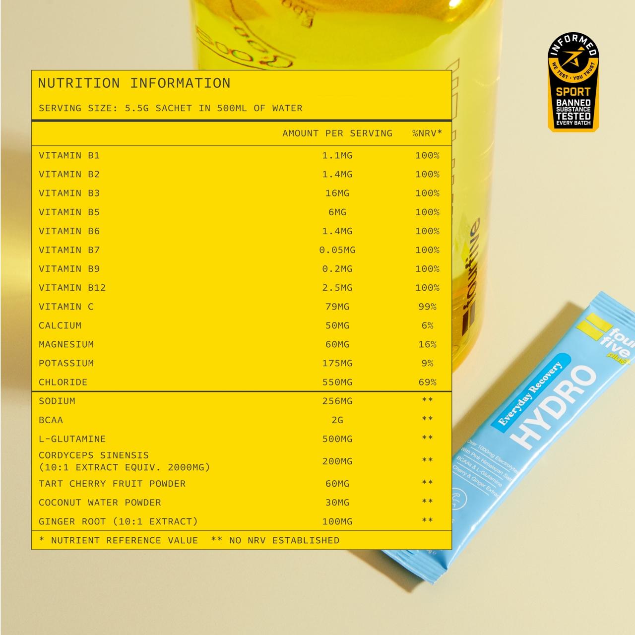 Hydro Hydration Recovery Sachets